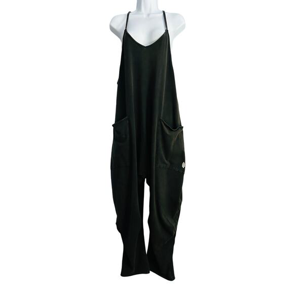 FP Free People Hot Shot One Piece Romper Jumpsuit Blackish Wash, Sz Small - Picture 7 of 7